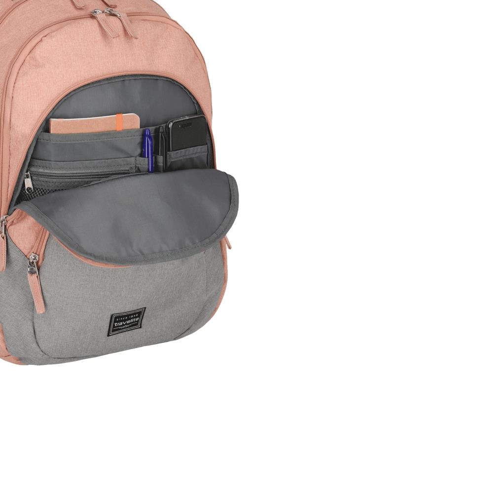 Travelite Basics Rosa Grau Rucksack