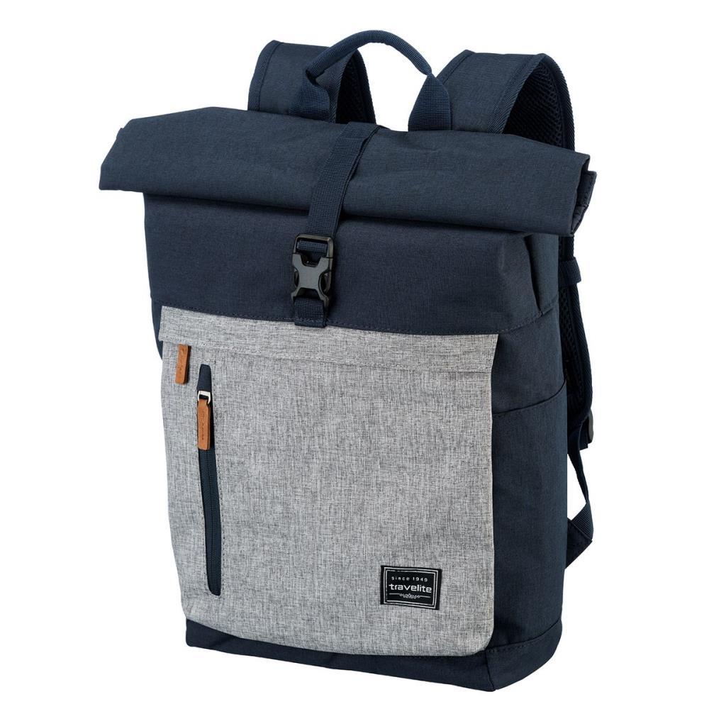 Travelite Basics Marine Grau Rollup Rucksack