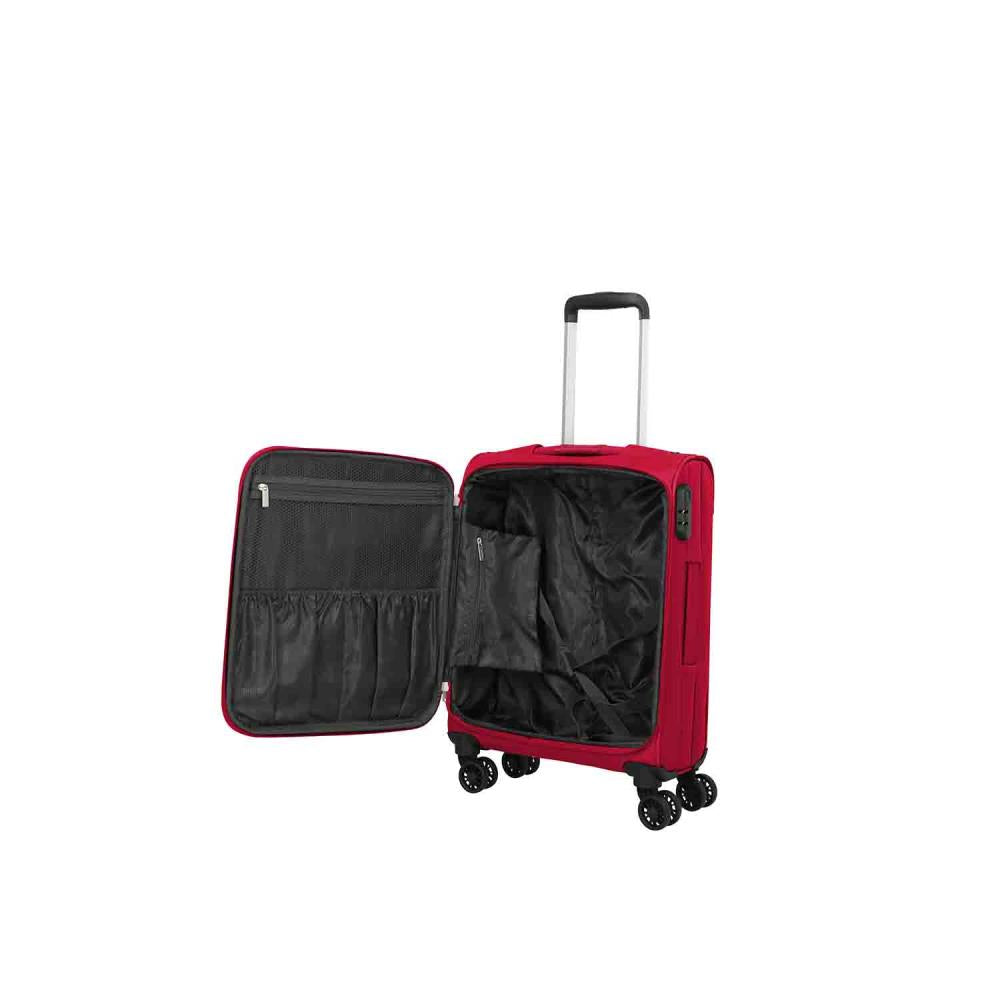 Travelite Skyline Orlando Rot 4-Doppelrollen Trolley S 54 cm