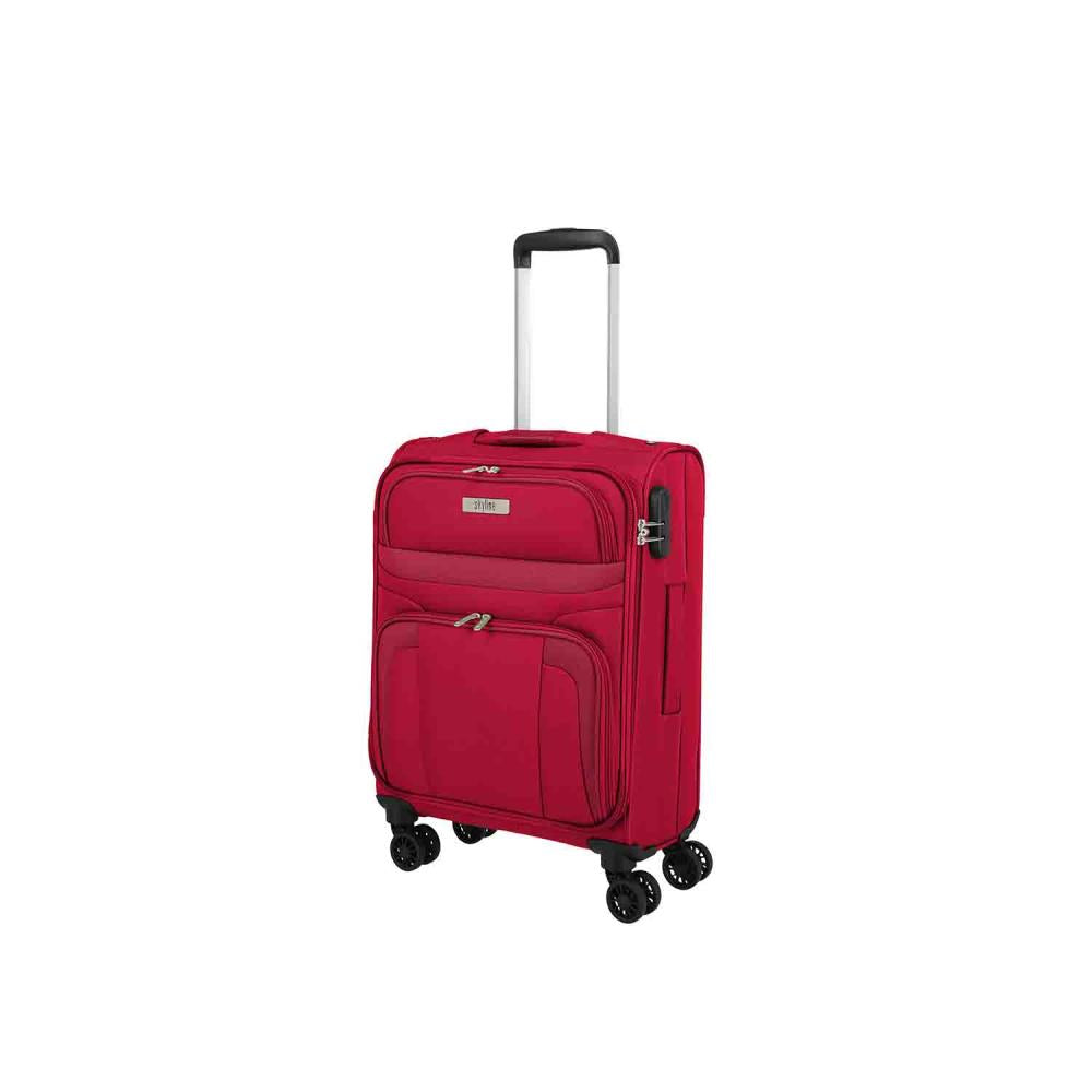 Travelite Skyline Orlando Rot 4-Doppelrollen Trolley S 54 cm
