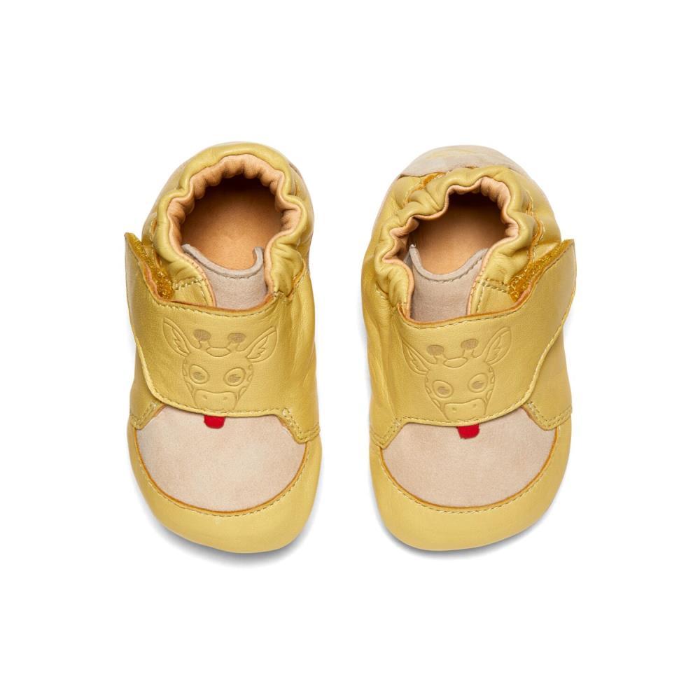 Affenzahn Krabbelschuh Leder Crawly Giraffe