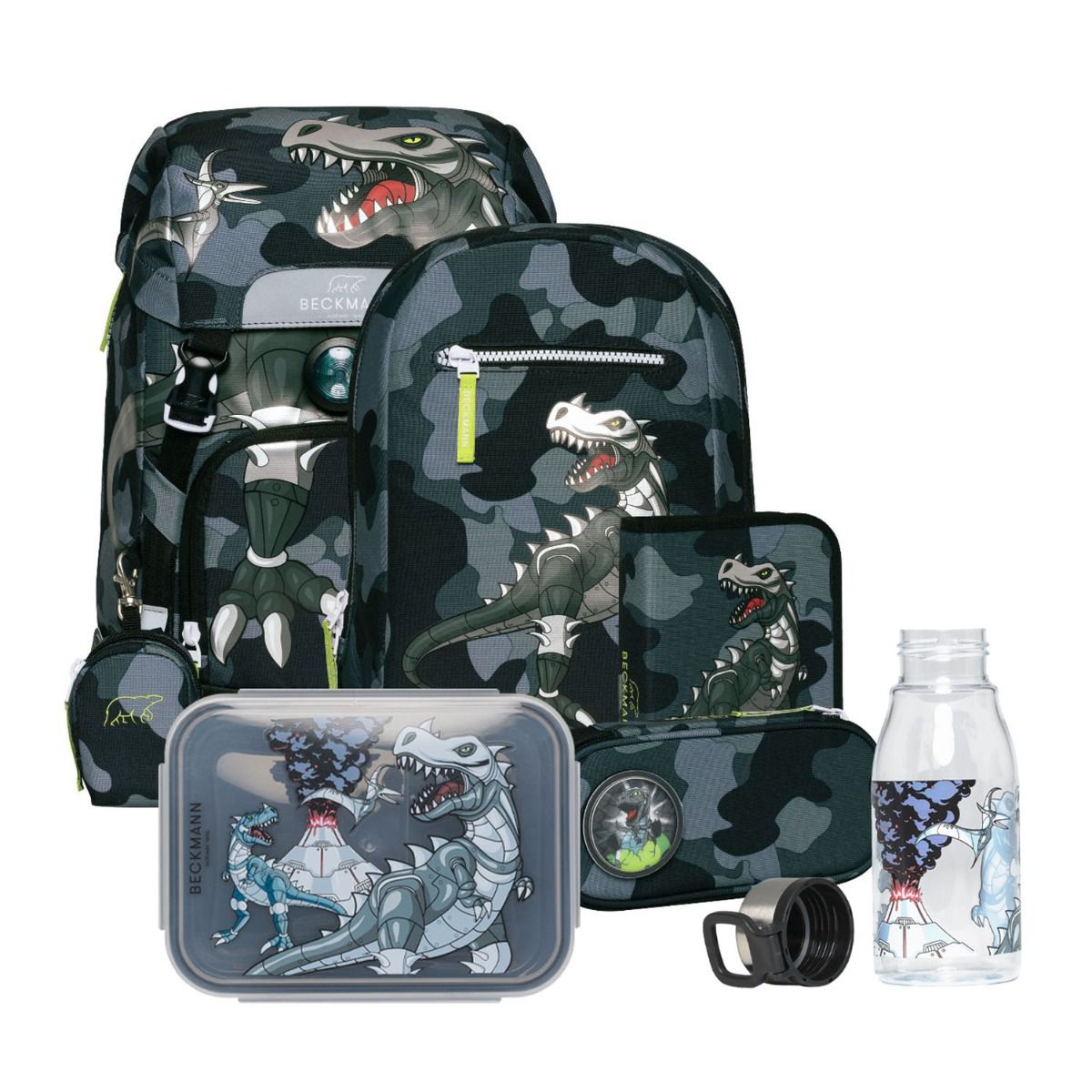 Beckmann Classic Camo Rex Schulrucksack Set 8tlg.