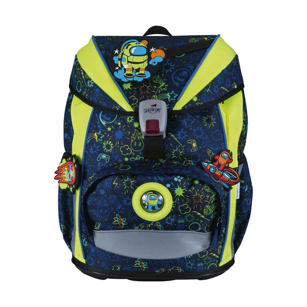 DerDieDas ErgoFlex Light Neon Crazy Schulrucksack Set 5tlg.
