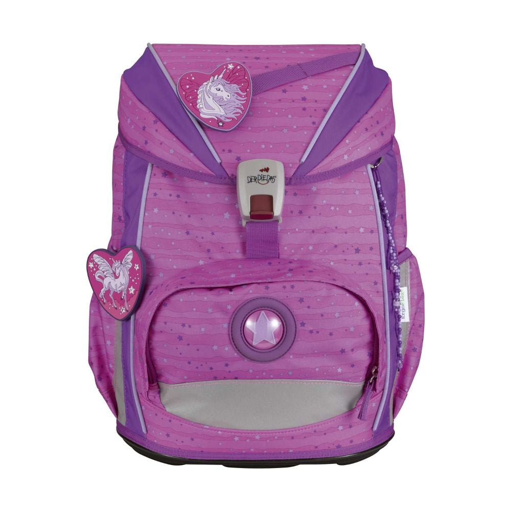 DerDieDas ErgoFlex Light Purple Unicorn Schulrucksack Set 5tlg.