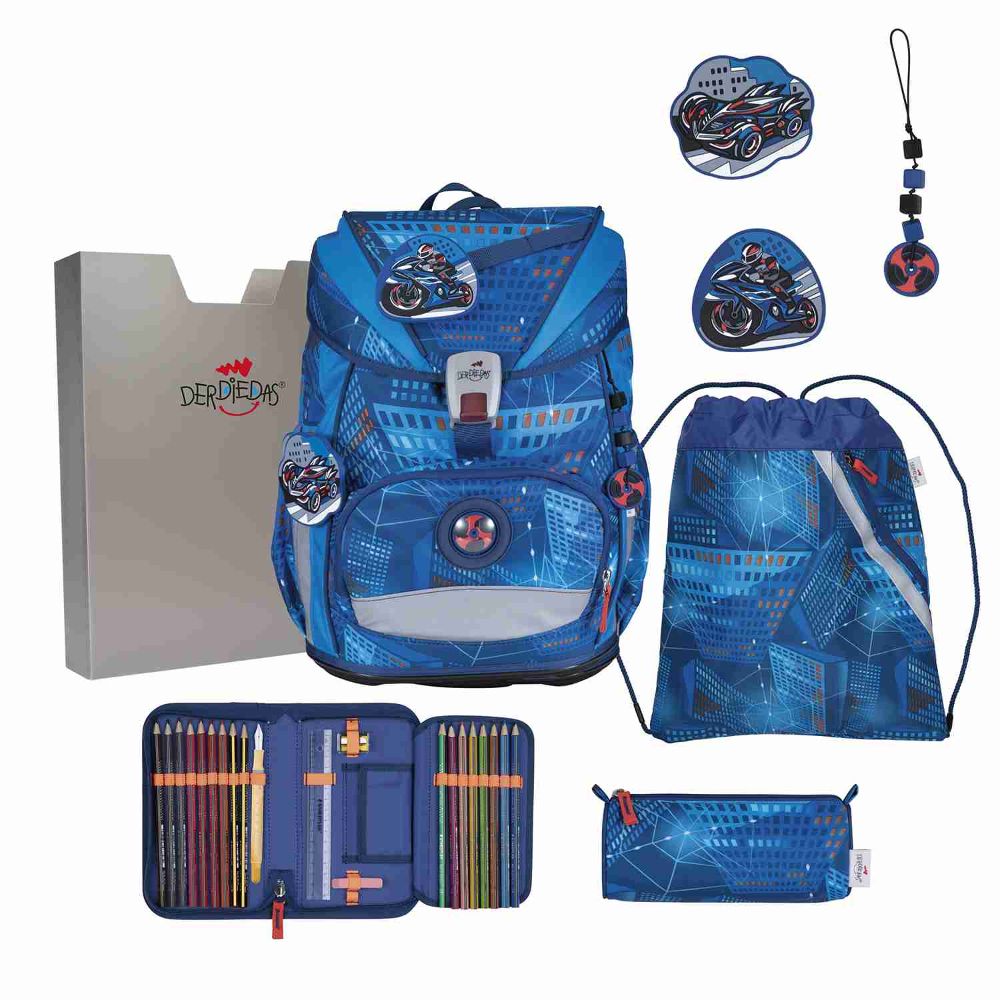 DerDieDas ErgoFlex Superlight Turbo Speed Schulrucksack Set 5tlg.