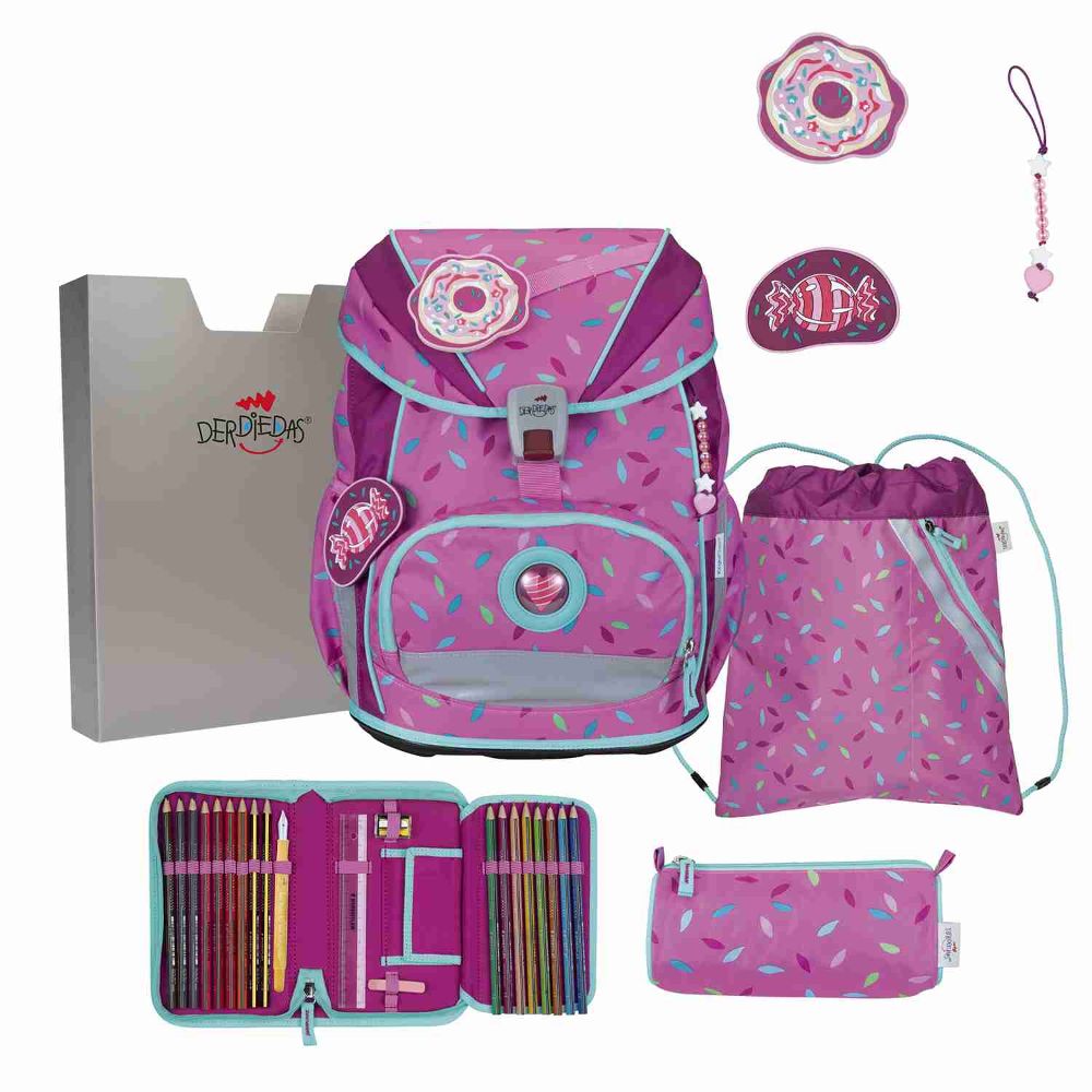 DerDieDas ErgoFlex Superlight Sweet Sprinkles Schulrucksack Set 5tlg.