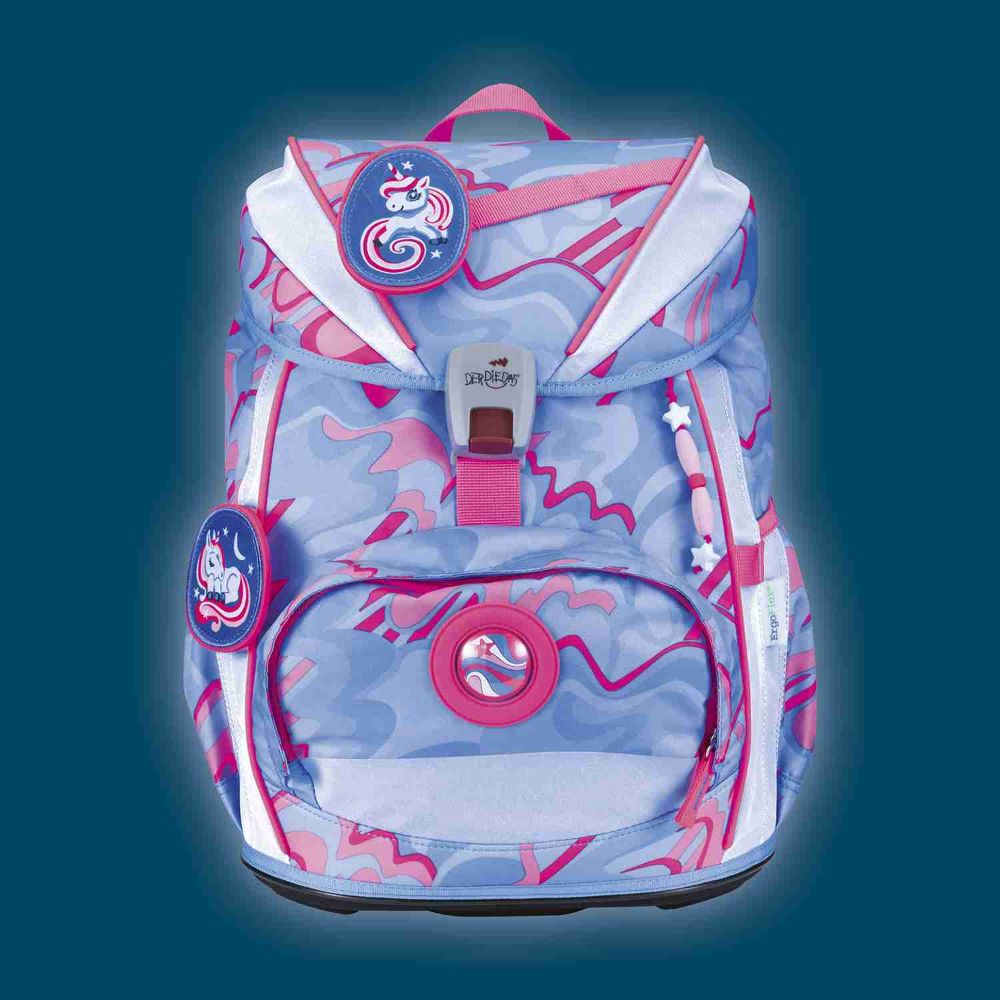 DerDieDas ErgoFlex Light Superflash Exklusiv Magic Unicorn Schulrucksack Set 5tlg.