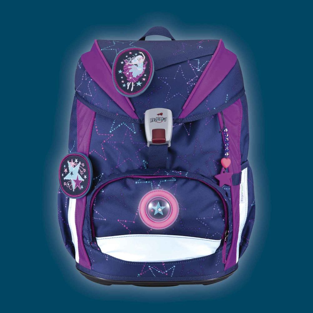 DerDieDas ErgoFlex Light LED Exklusiv Dancing Star Schulrucksack Set 5tlg.