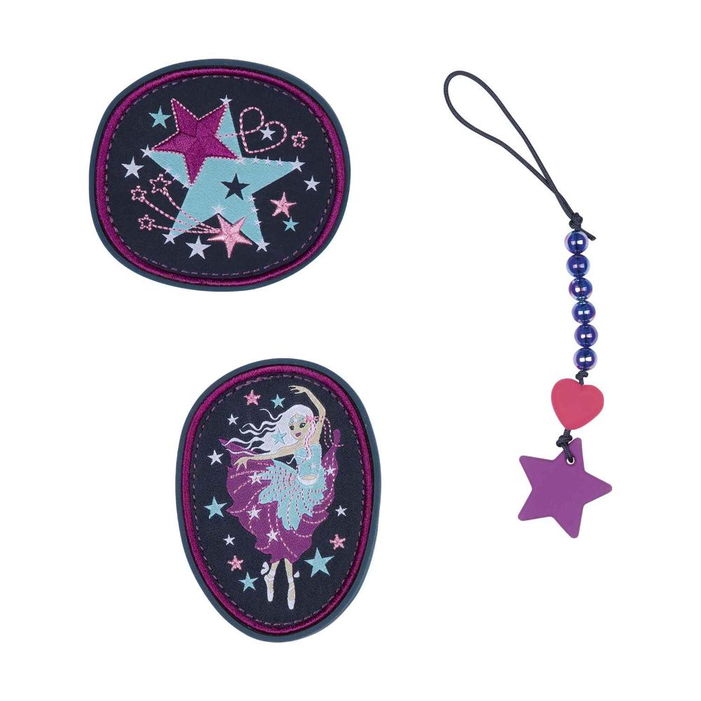 DerDieDas ErgoFlex Light LED Exklusiv Dancing Star Schulrucksack Set 5tlg.