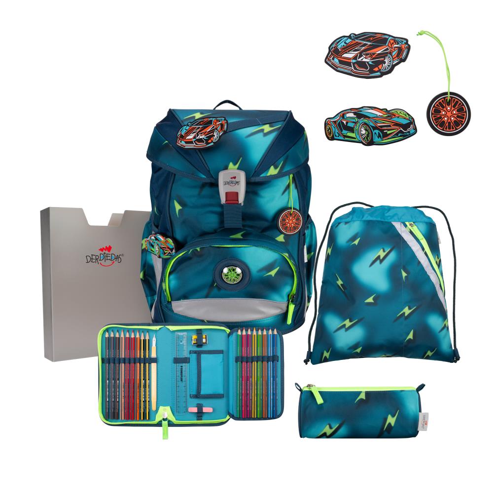 DerDieDas ErgoFlex Light Magic Light Schulrucksack Set 5tlg.
