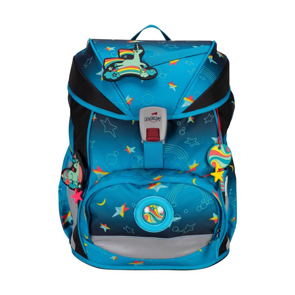 DerDieDas ErgoFlex LED Rainbow Star Limited Edition Schulrucksack Set 5tlg.