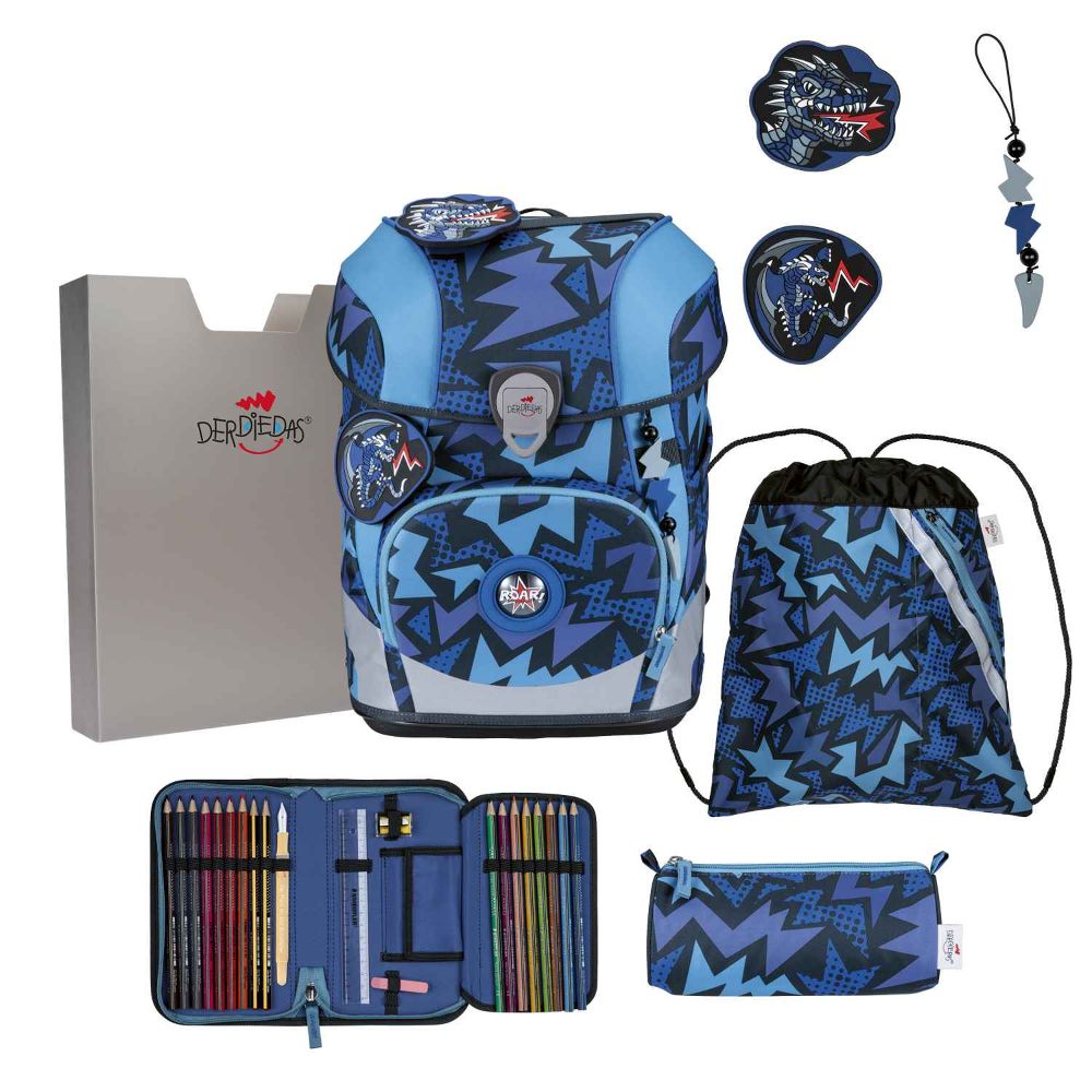 DerDieDas ErgoFlex Tiny Dark Dragon Schulranzen Set 5tlg.