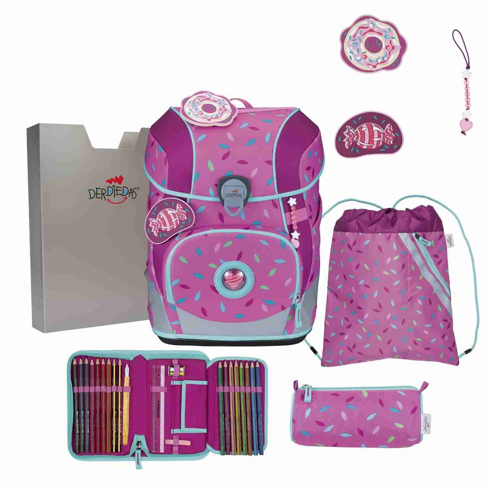 DerDieDas ErgoFlex Tiny Butterfly Sweet Sprinkles Schulranzen Set 5tlg.