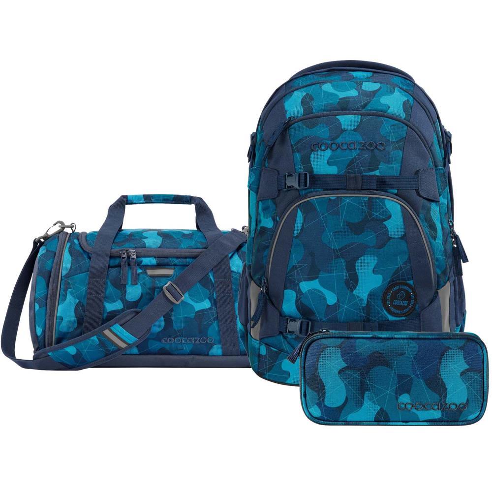 Coocazoo Mate Cloudy Camou Schulrucksack Set 3tlg.