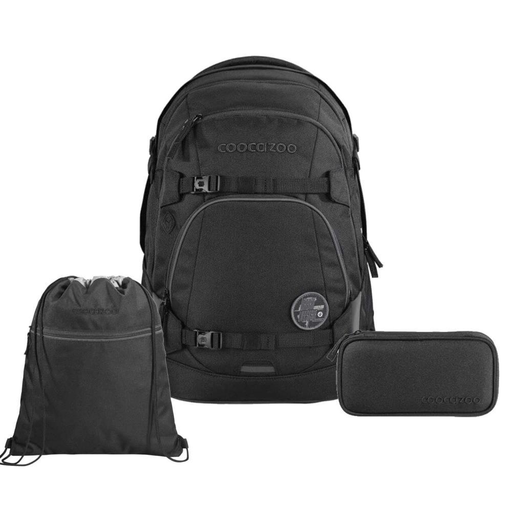 Coocazoo Mate Black Coal Schulrucksack Set 3tlg.