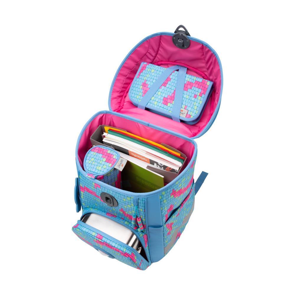 DerDieDas ErgoFlex Easy Happy Pixel Schulranzen Set 5tlg.