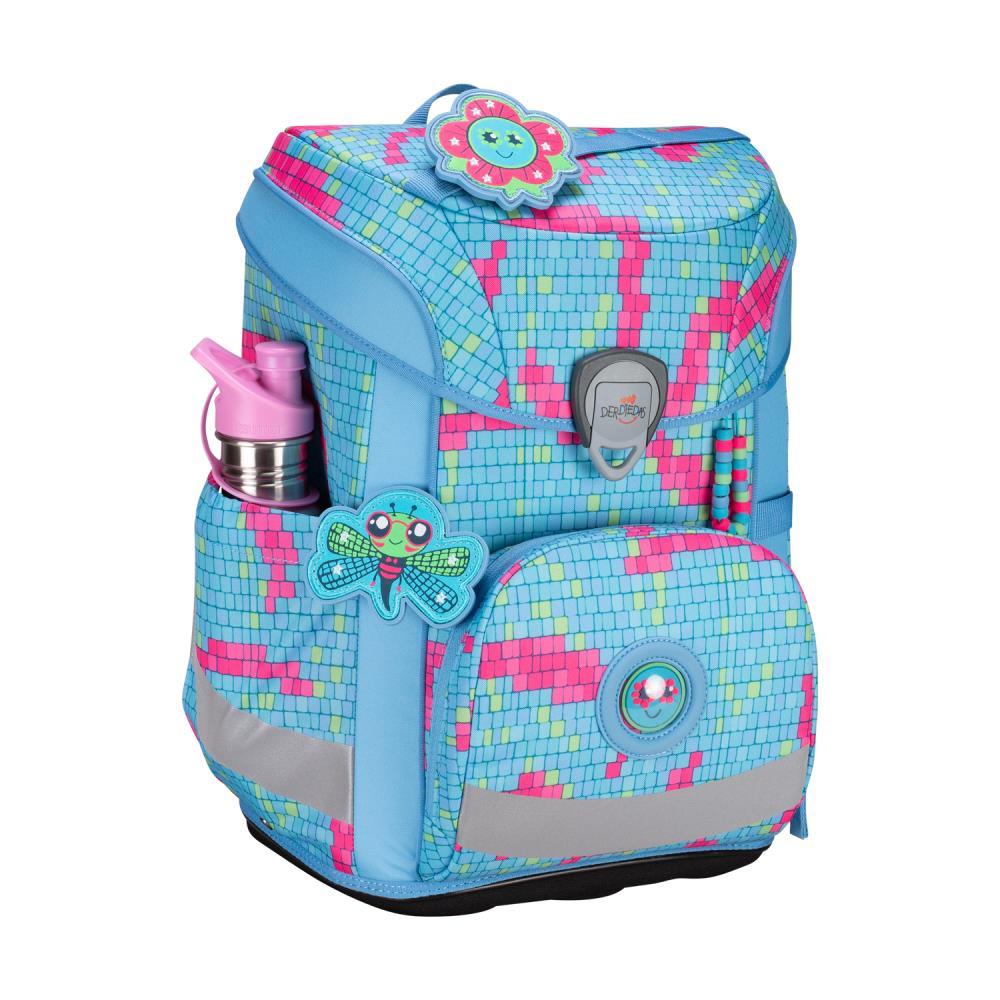 DerDieDas ErgoFlex Easy Happy Pixel Schulranzen Set 5tlg.