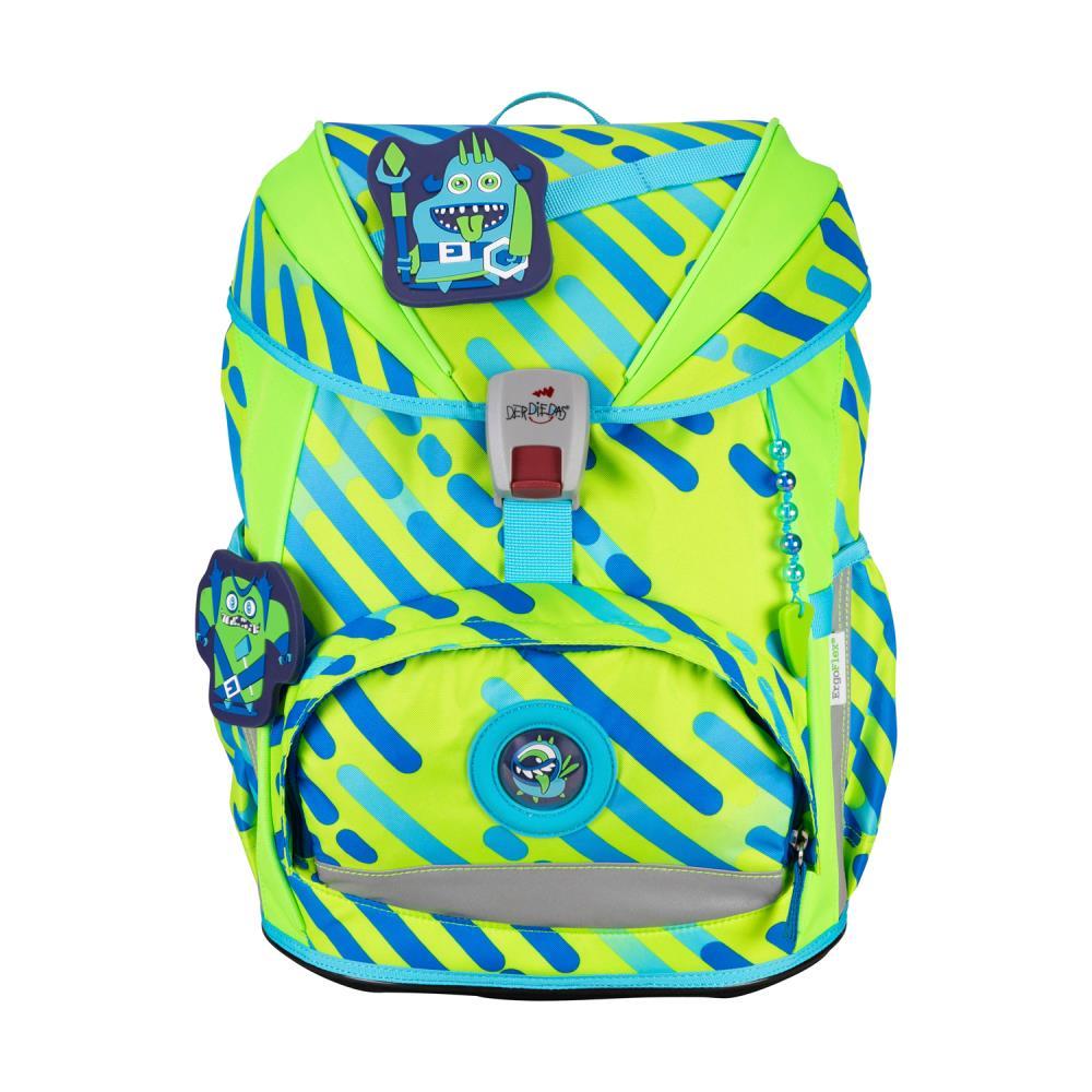 DerDieDas ErgoFlex Neon Monster Limited Edition Schulrucksack Set 5tlg.