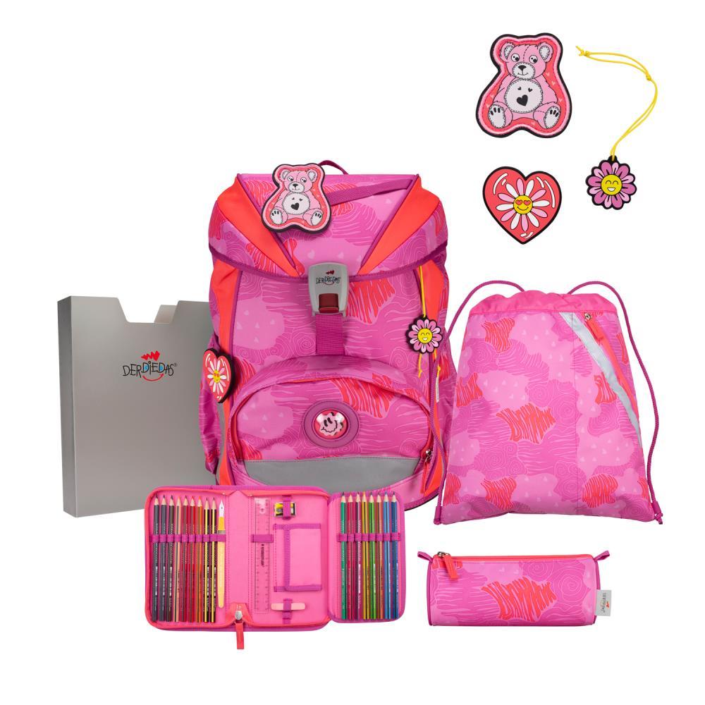 DerDieDas ErgoFlex Light Roses Schulrucksack 5tlg.