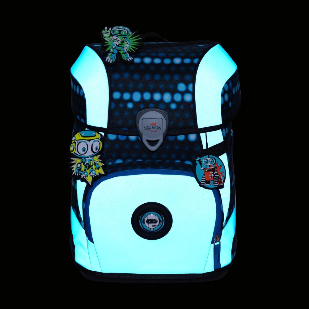 DerDieDas ErgoFlex Tiny Superflash Blue Robot Limited Edition Schulranzen Set 5tlg.