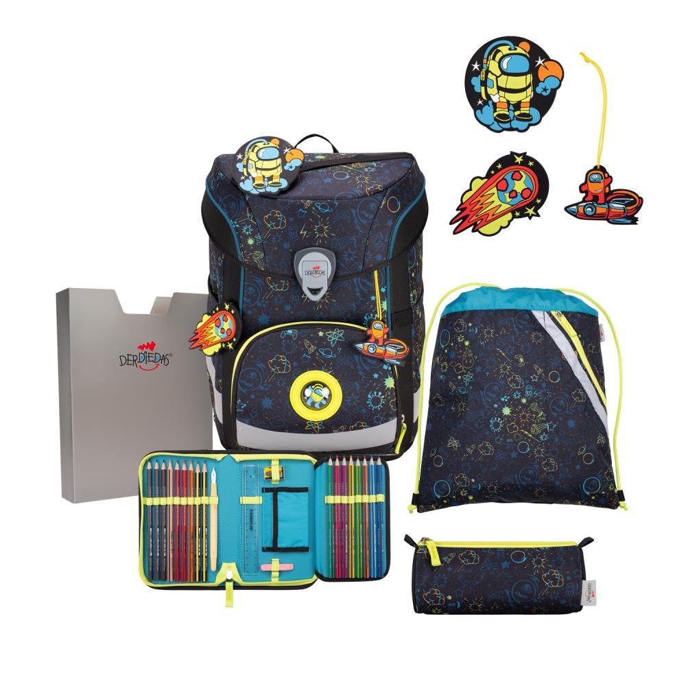 DerDieDas ErgoFlex Easy LED Crazy Limited Edition Schulranzen Set 5tlg.