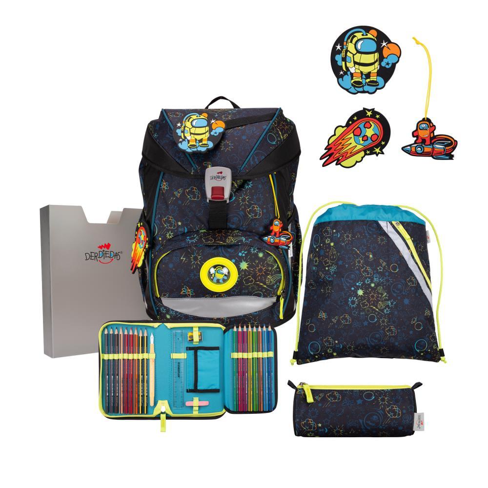 DerDieDas ErgoFlex LED Crazy Limited Edition Schulrucksack Set 5tlg.