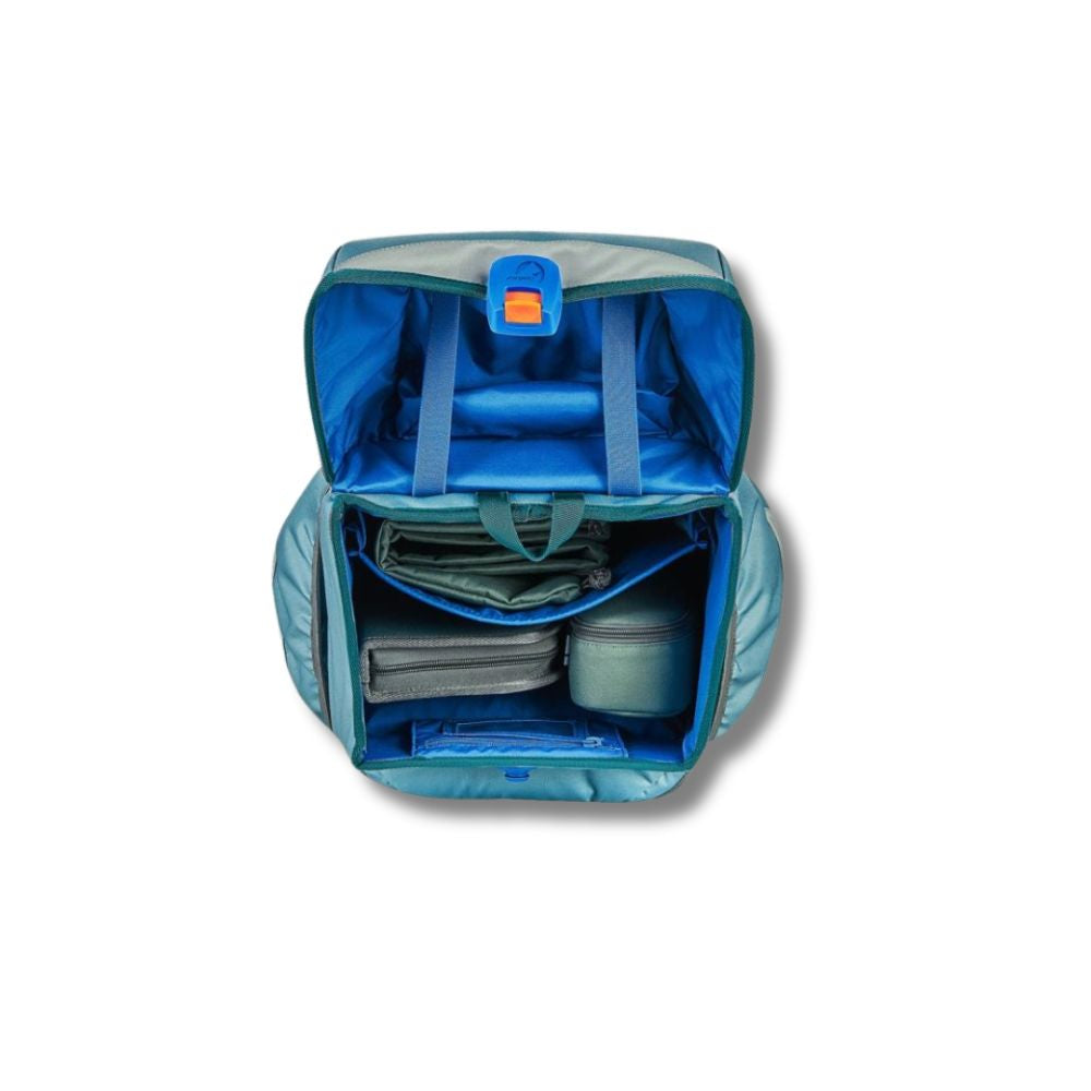 Finkid Buddy Classic Trellis Deep Teal Schulranzen Set 4tlg.