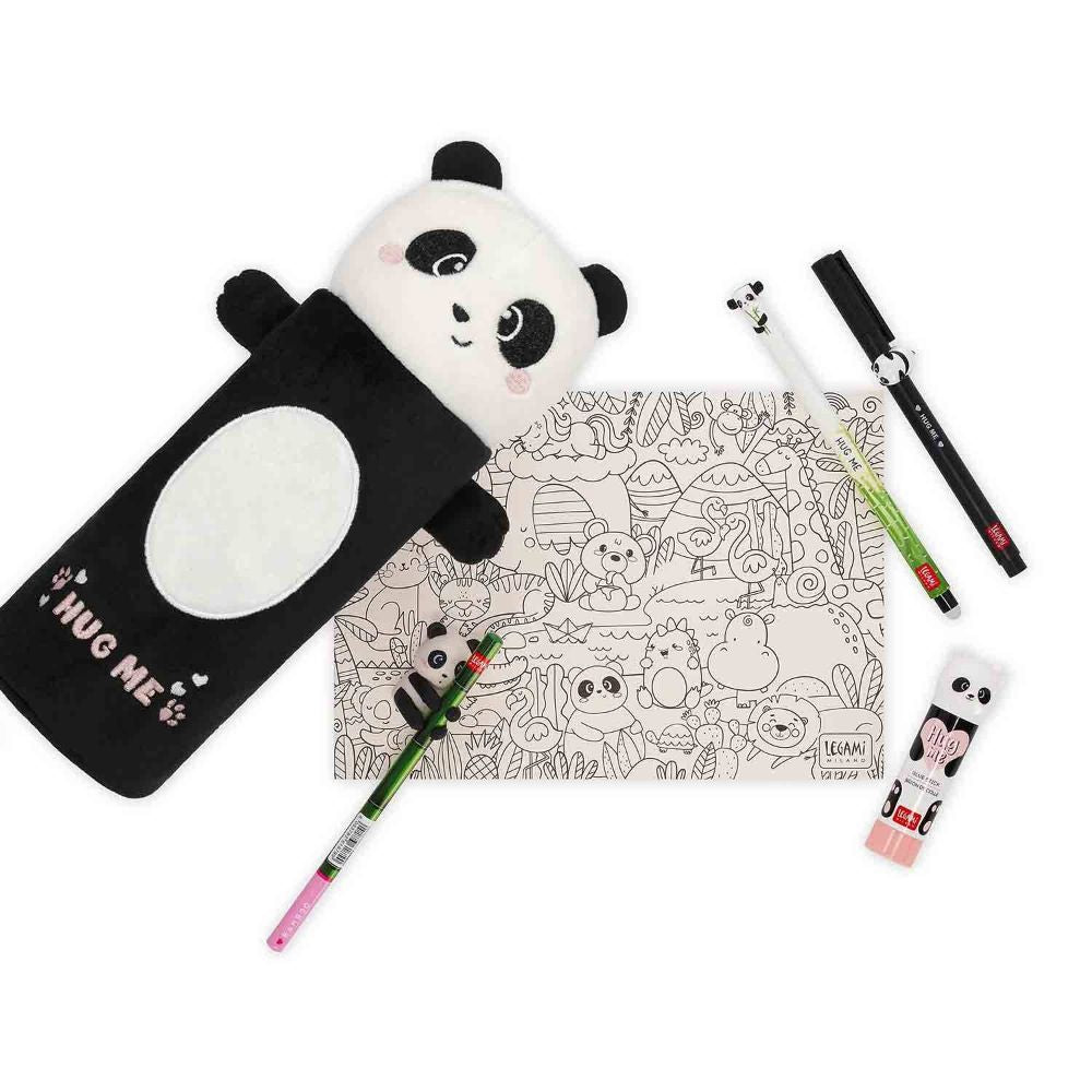 Legami Stifte Etui Plüsch Panda Weihnachtsedition Set 2tlg.
