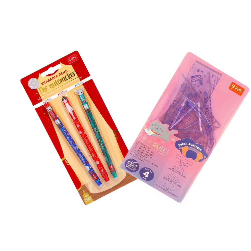 Legami Stifte Kitty Lineal Weihnachtsedition Set 2tlg.