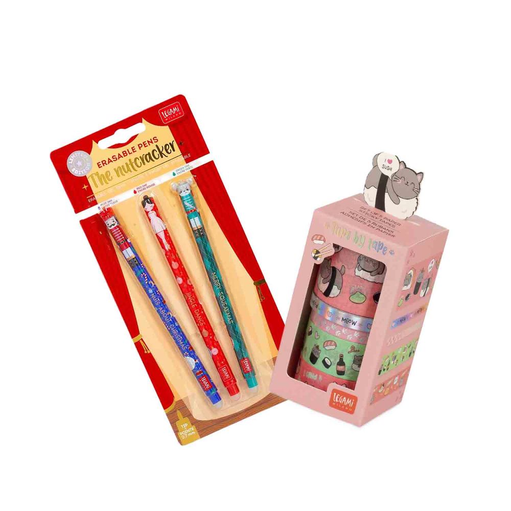 Legami Stifte Dekotape Kitty Weihnachtsedition Set 2tlg.