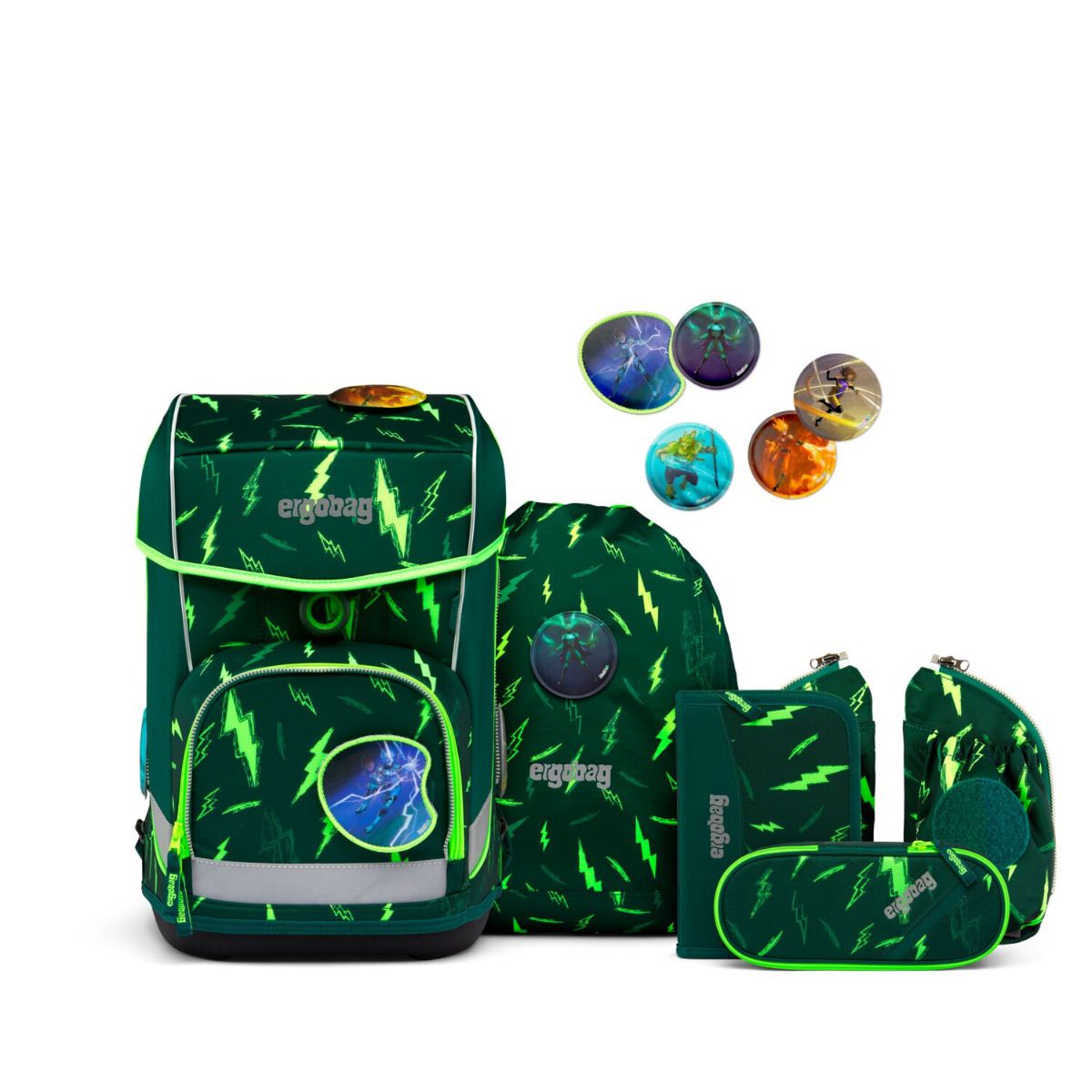 Ergobag Cubo Light Bärtastisch Lumi Edition Schulranzen Set 6tlg.