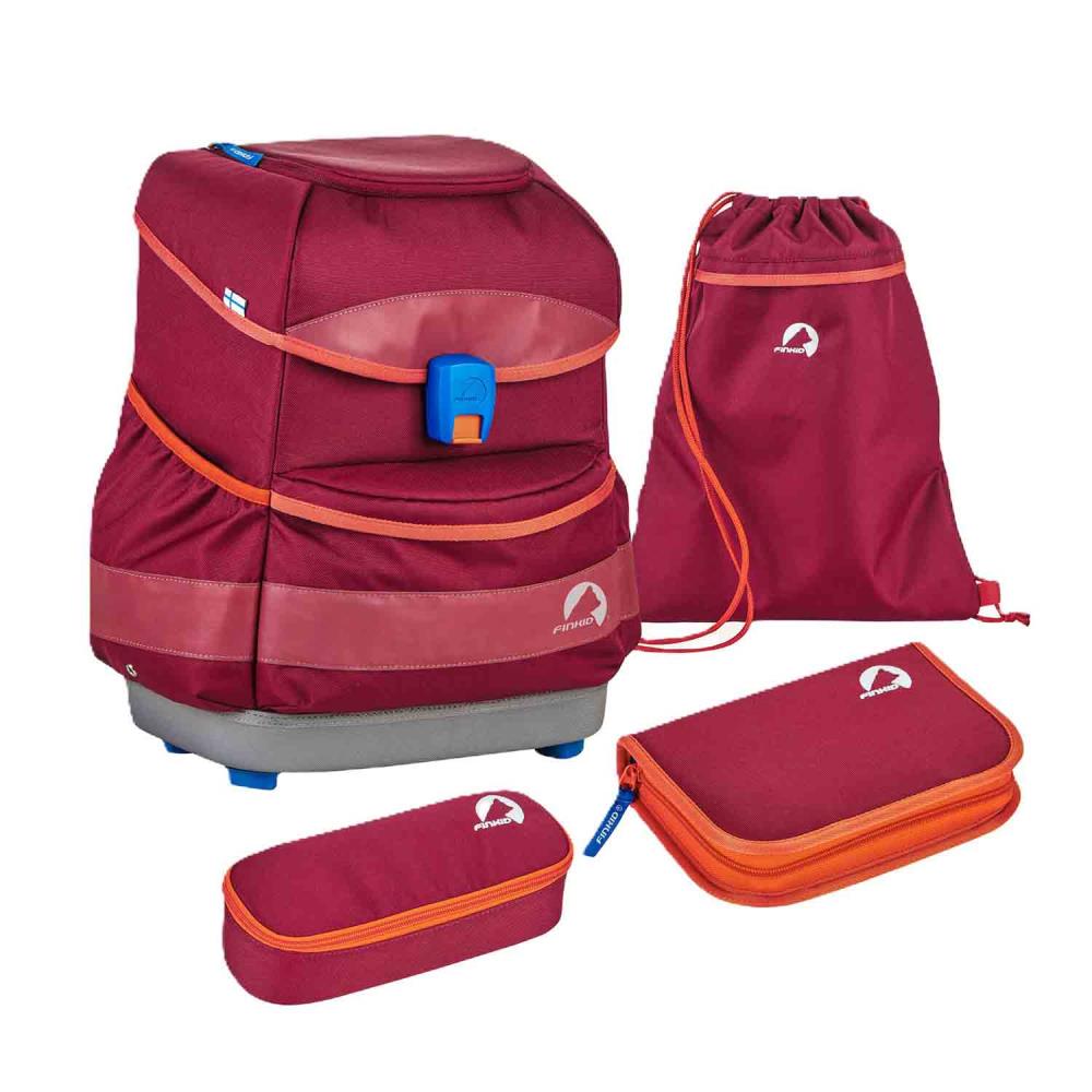 Finkid Buddy Classic Beet Red Chilli Schulranzen Set 4tlg.