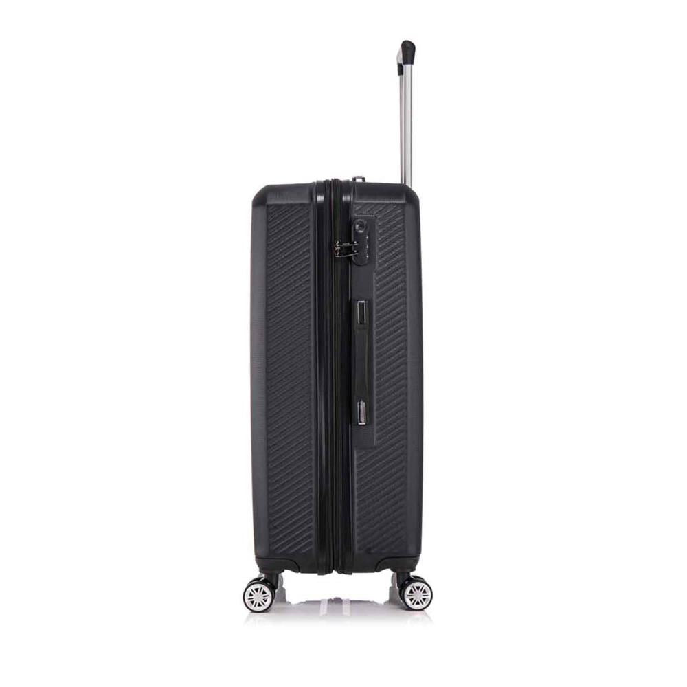 Herolite Berlin Schwarz 4-Doppelrollen Trolley L 77 cm