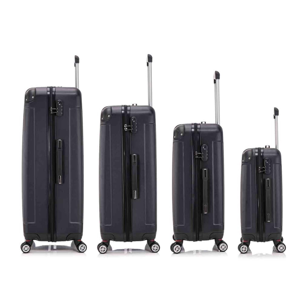 Herolite Hongkong Schwarz 4-Doppelrollen Trolley Set 4tlg.