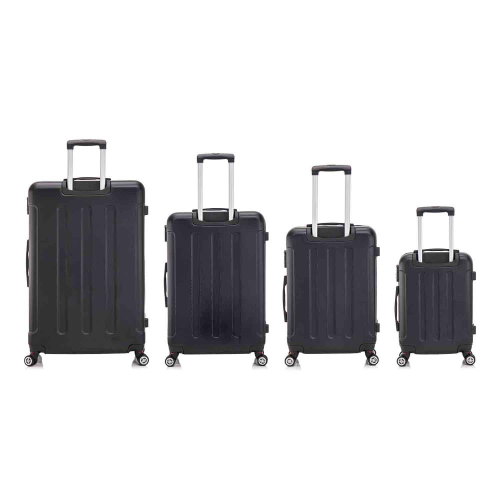 Herolite Hongkong Schwarz 4-Doppelrollen Trolley Set 4tlg.