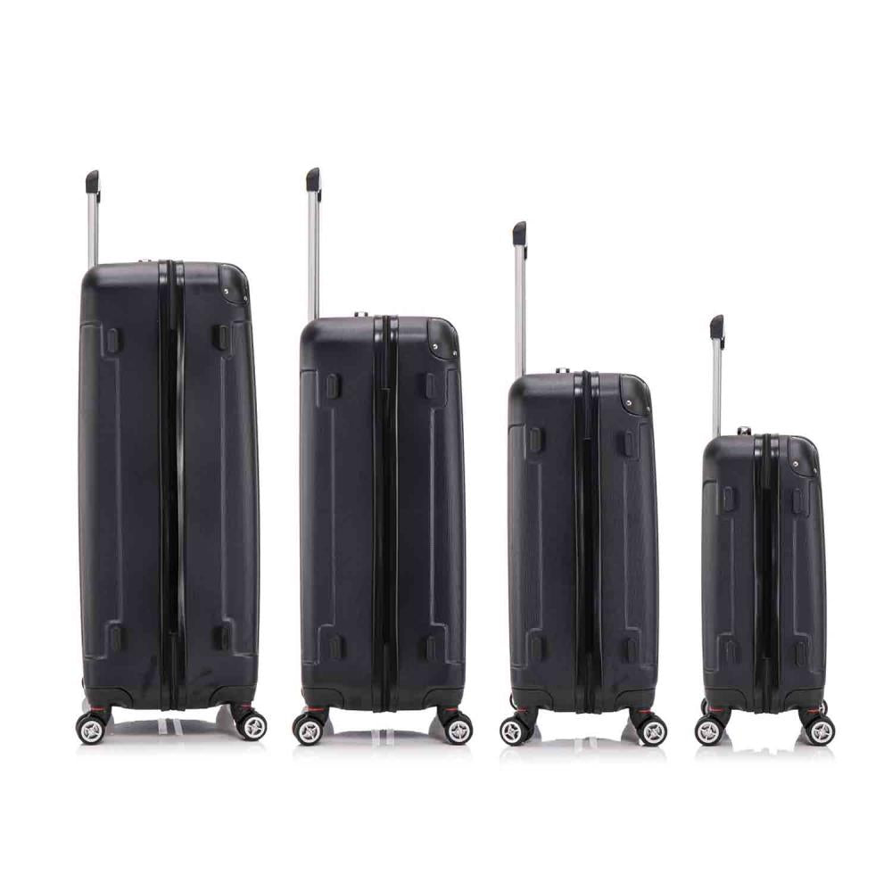 Herolite Hongkong Schwarz 4-Doppelrollen Trolley Set 4tlg.