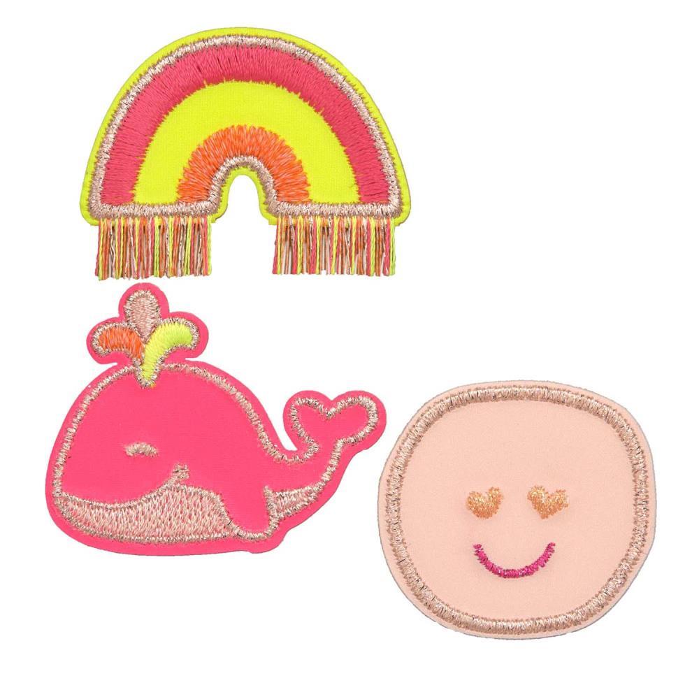 Lässig Whale Pink Textil Sticker 3tlg.