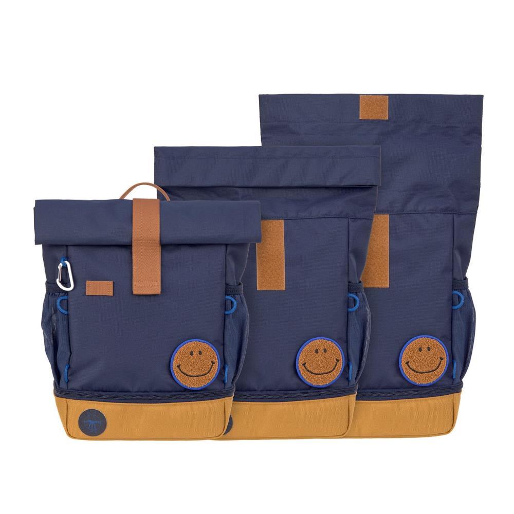 Lässig Mini Happy Prints Little Gang Navy Rolltop Kindergartenrucksack