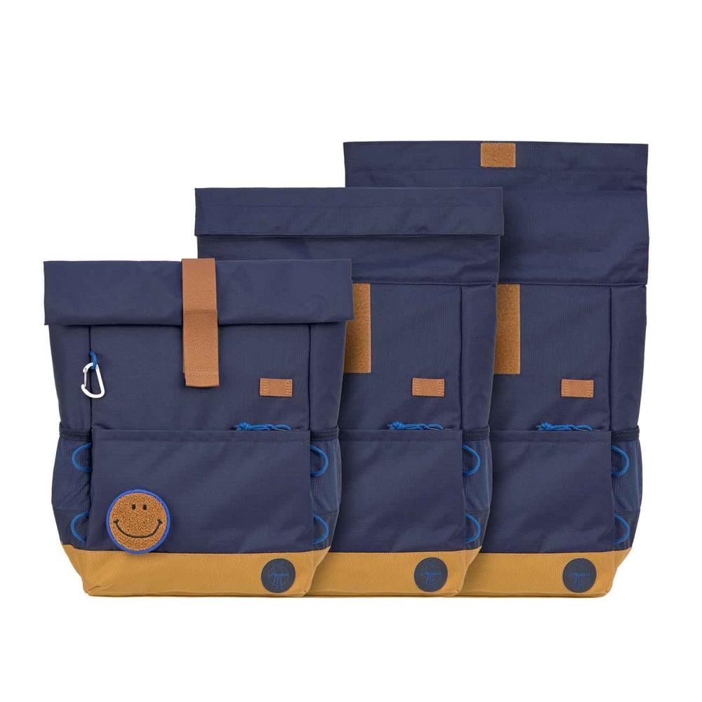 Lässig Medium Happy Prints Little Gang Navy Rolltop Kindergartenrucksack