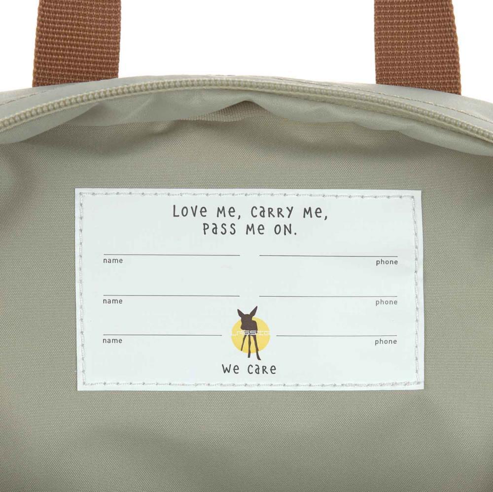 Lässig Mini Square Little Gang Light Khaki Kinderrucksack