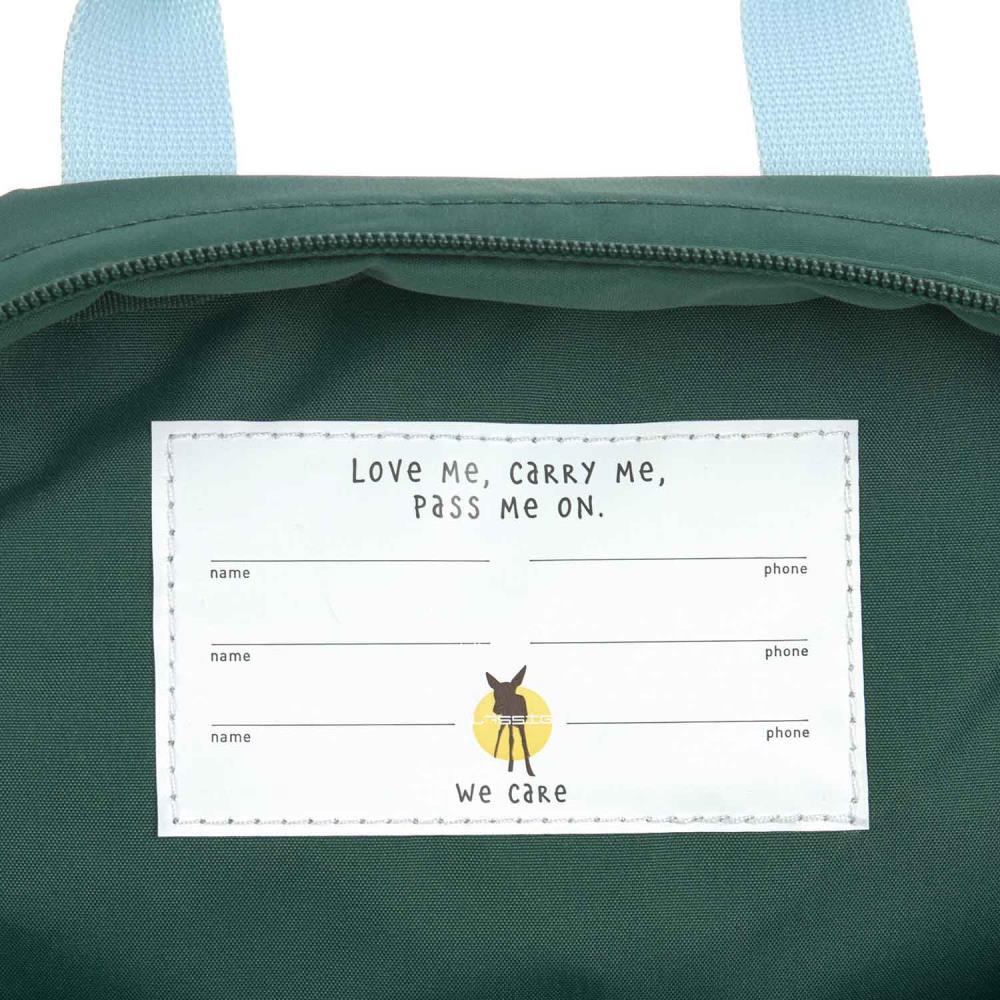Lässig Mini Square Little Gang Lemon Dark Green Kinderrucksack