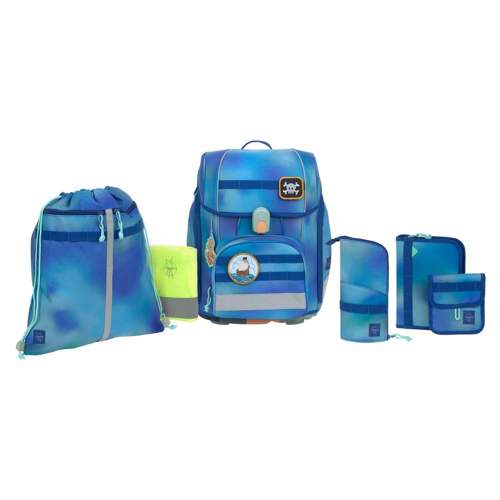 Lässig Boxy Unique Gradient Green Blue Schulranzen Set 7tlg.