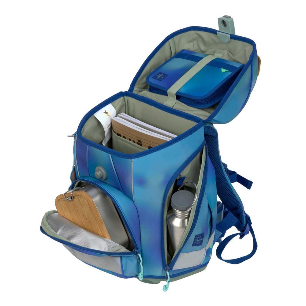 Lässig Boxy Unique Gradient Green Blue Schulranzen Set 7tlg.