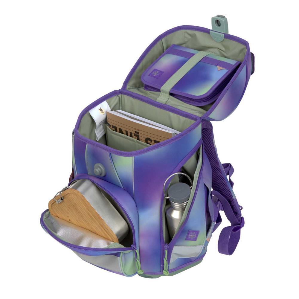 Lässig Boxy Unique Gradient Green Purple Schulranzen Set 7tlg.