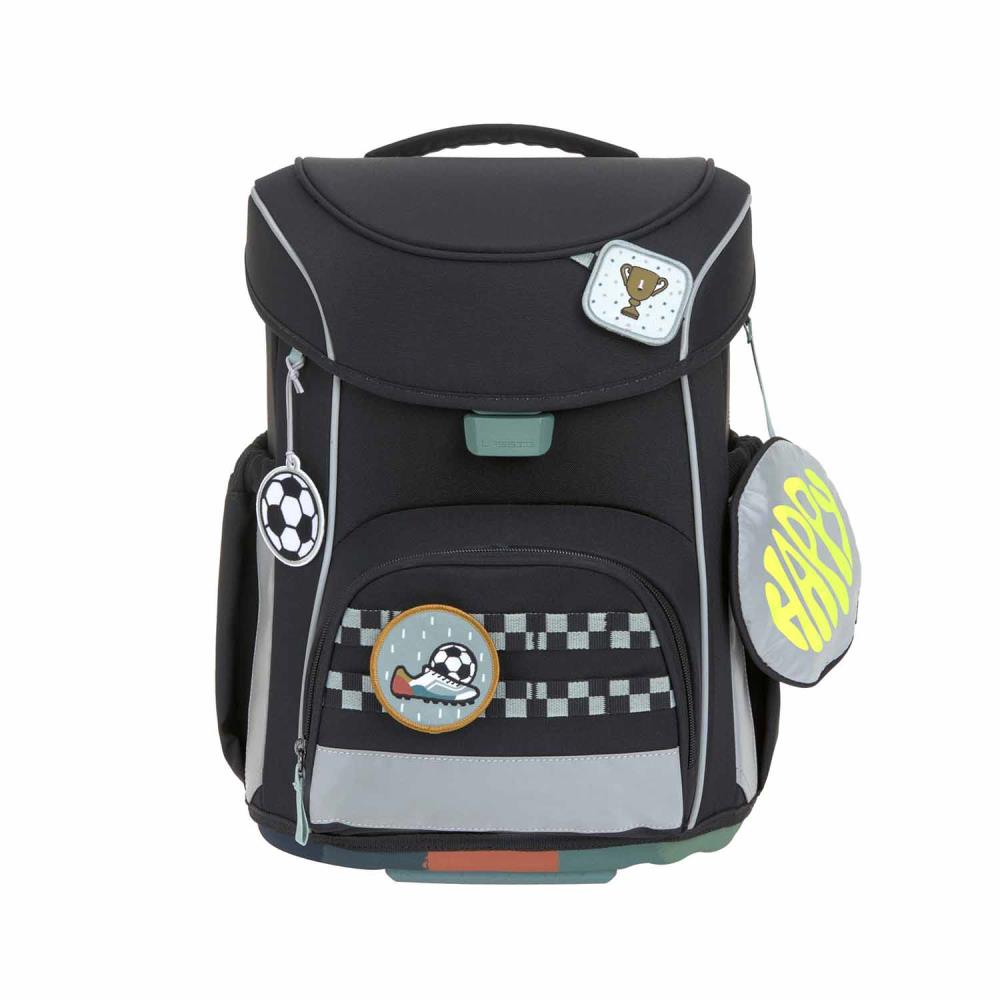 Lässig Slim Unique Black Schulranzen Set 7tlg.