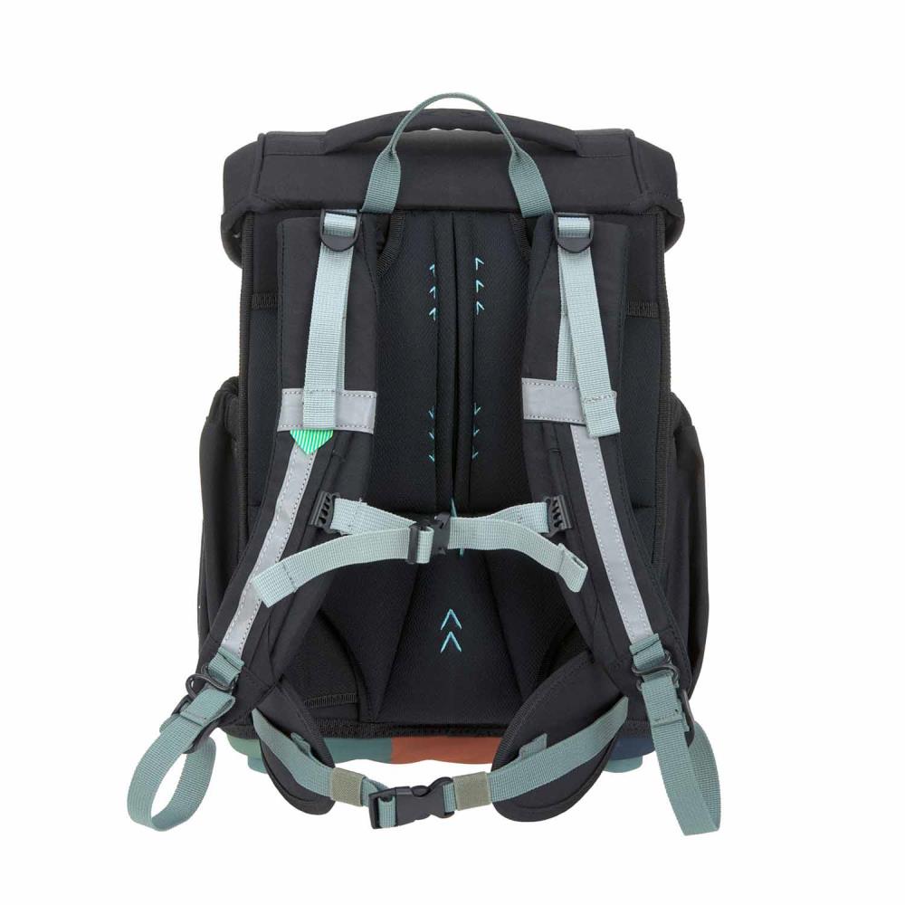 Lässig Slim Unique Black Schulranzen Set 7tlg.