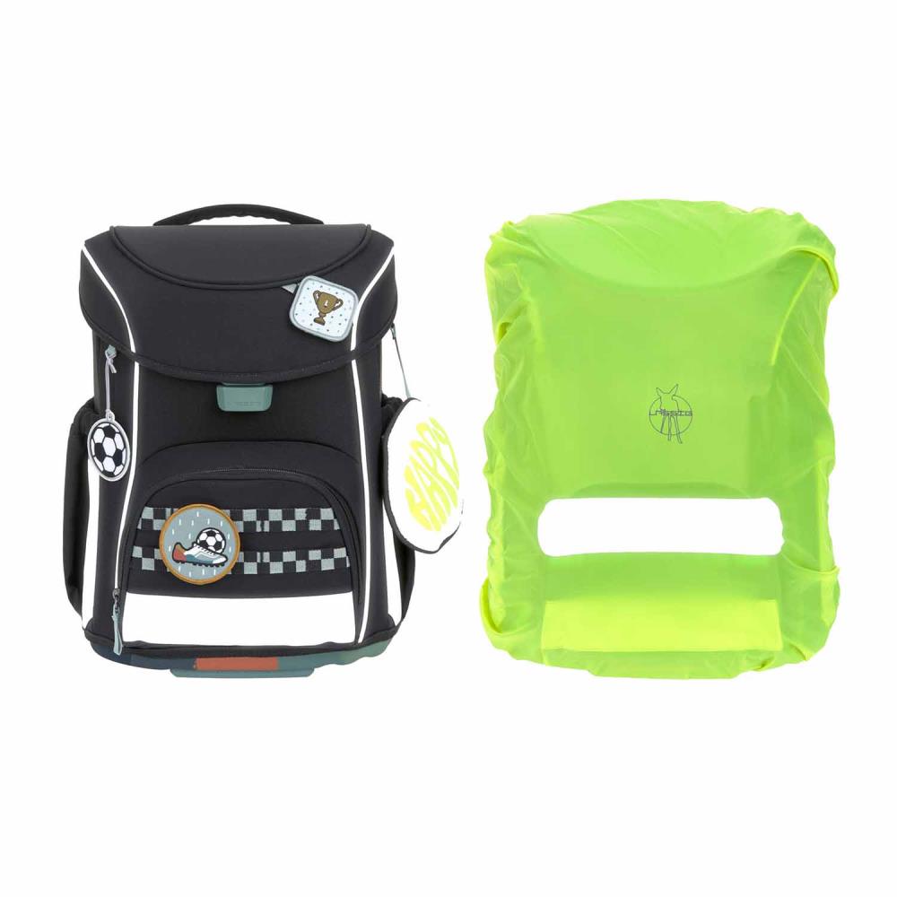 Lässig Slim Unique Black Schulranzen Set 7tlg.