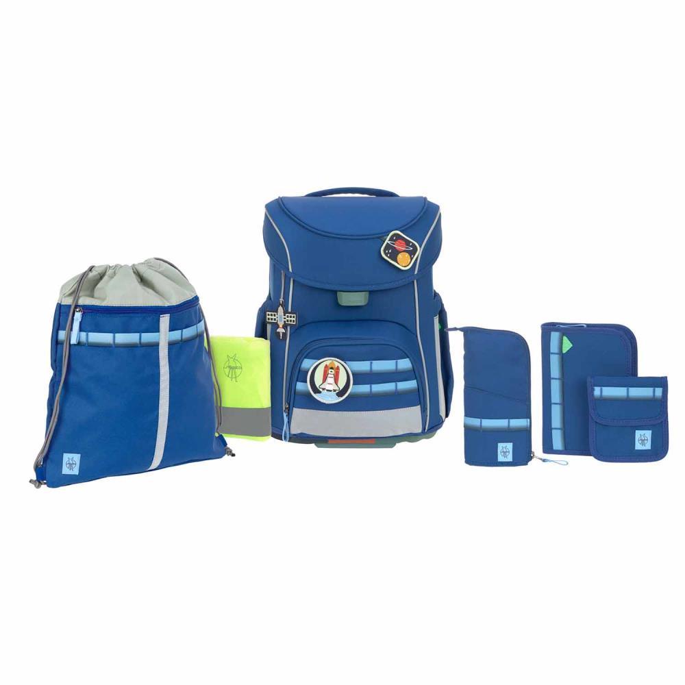 Lässig Slim Unique Dark Blue Schulranzen Set 7tlg.