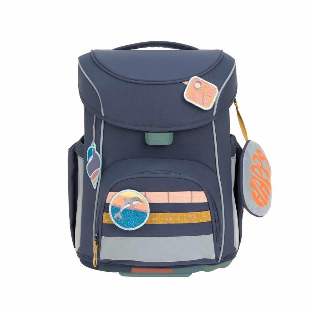 Lässig Slim Unique Navy Schulranzen Set 7tlg.