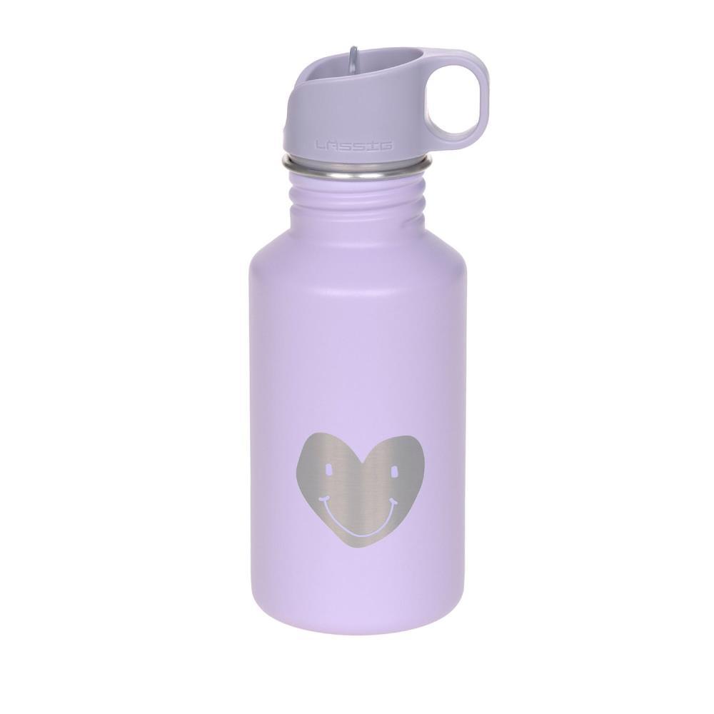 Lässig Trinkflasche 0,5 Liter Edelstahl Little Gang Heart Lilac